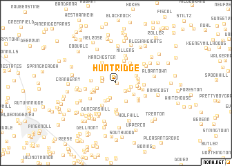 map of Hunt Ridge