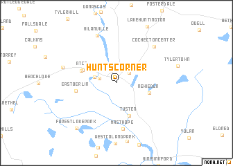 map of Hunts Corner