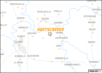 map of Hunts Corner