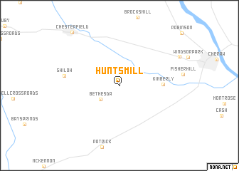 map of Hunts Mill