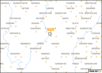 map of Hun