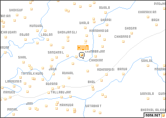 map of Hūn