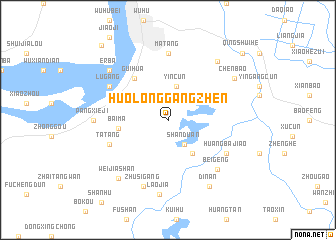 map of Huolonggangzhen