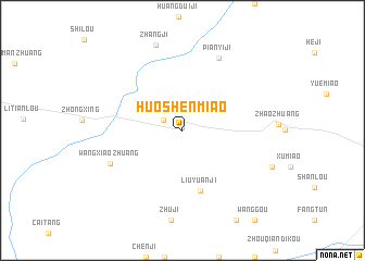 map of Huoshenmiao