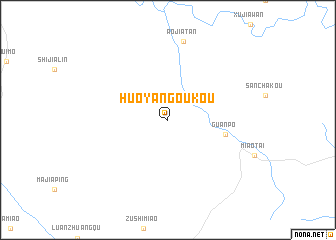 map of Huoyangoukou