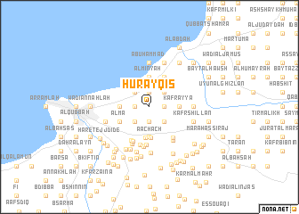 map of Ḩurayqis