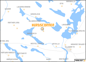 map of Hurds Corner