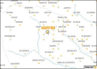 map of Ḩurfah