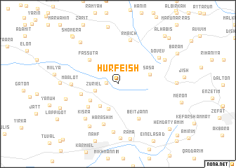 map of Ḥurfeish