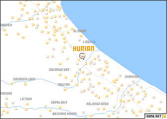 map of Ḩūrīān