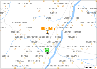 map of Hurigny