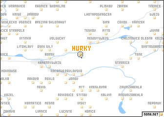 map of Hŭrky