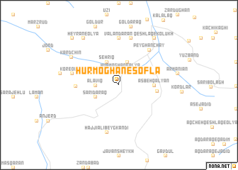 map of Hūr Moghān-e Soflá