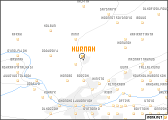 map of Ḩurnah