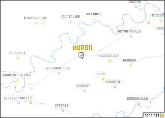 map of Huron