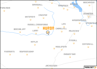 map of Huron