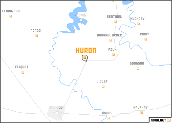 map of Huron