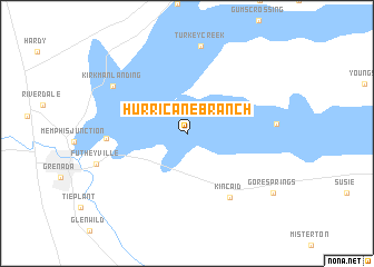 map of Hurricane Branch