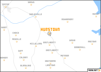 map of Hurstown