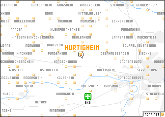 map of Hurtigheim