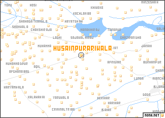 map of Husainpur Āriwāla