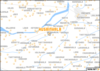 map of Husainwāla