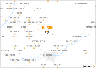 map of Husák