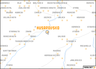 map of Husárovsko