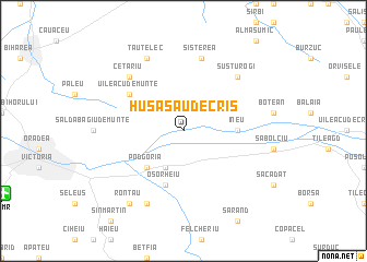 map of Husasău de Criş