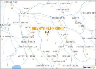 map of Ḩusayn al Farḩān