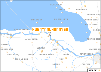 map of Ḩusayn al Ḩunaysh