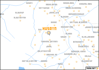 map of Ḩusayn