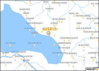 map of Ḩusayn