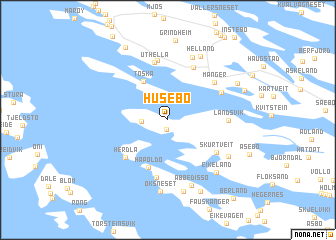 map of Husebø