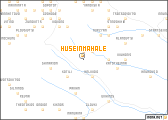 map of Huseḯn Mahalé