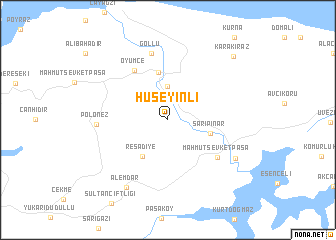 map of Hüseyinli