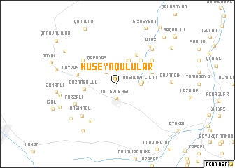 map of Hüseynqulular