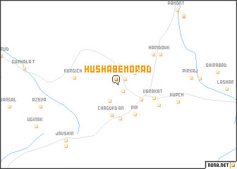 map of Hūshāb-e Morād