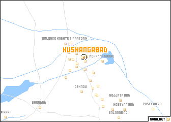 map of Hūshangābād