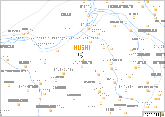 map of Hūshī