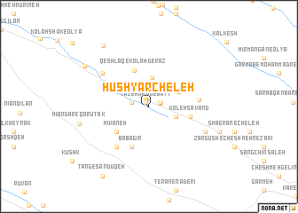 map of Hūshyār Cheleh