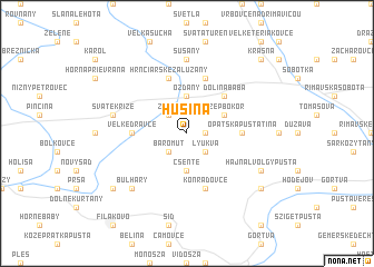 map of Husiná