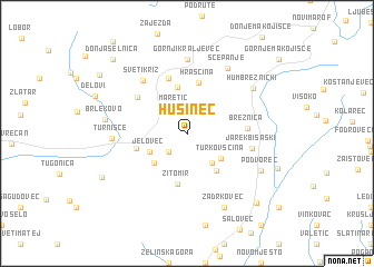 map of Husinec