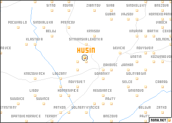 map of Husín