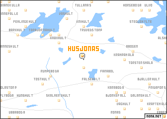 map of Husjönäs