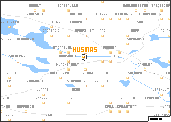 map of Husnäs