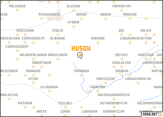 map of Husów