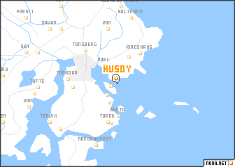 map of Husøy
