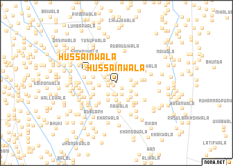 map of Hussainwāla