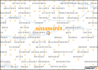 map of Hussenhofen